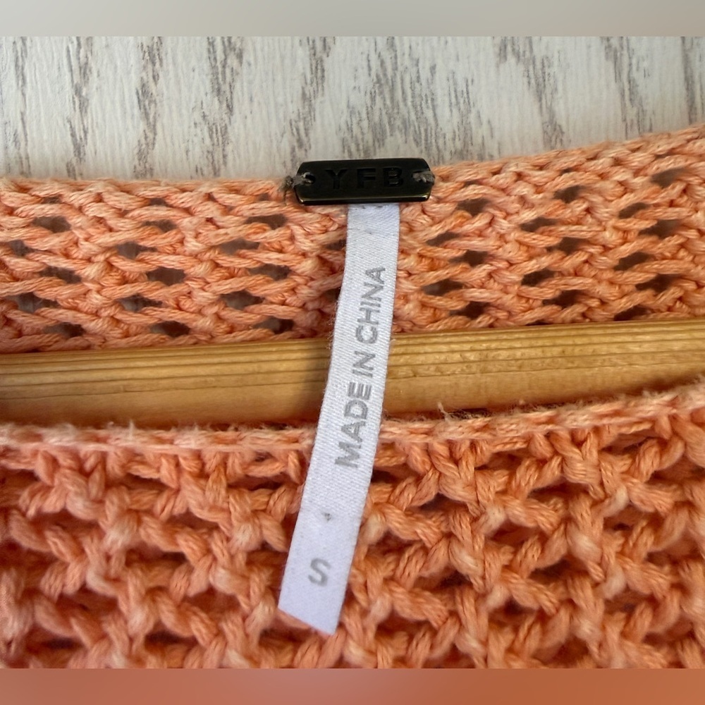 Young Fabulous & Broke Santorini Crochet Maxi Dress Orange - Picture 4 of 4